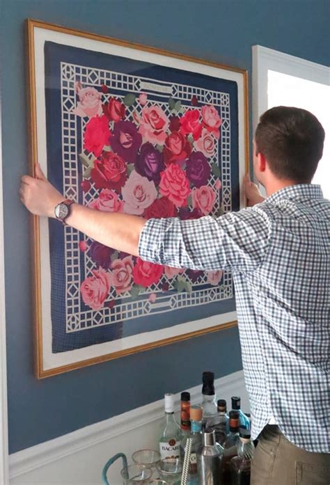 how to frame a silk scarf